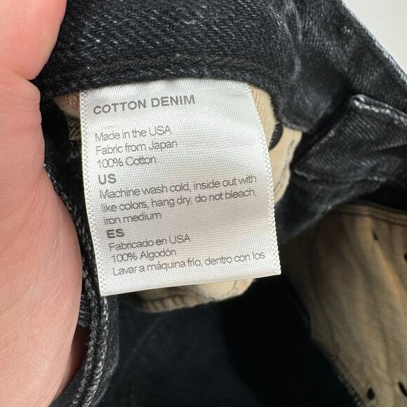 Freenote Avila black 100% cotton Slim fit selvedge denim jeans - Picture 8 of 9